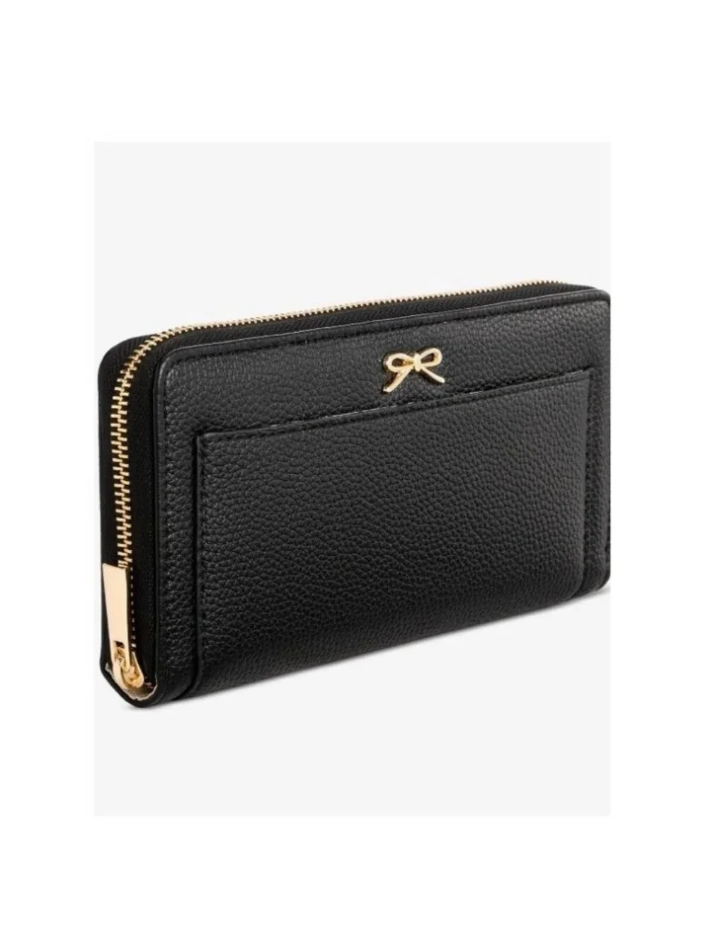 On 34th Angii faux-leather zip around women's large continental wallet - Black